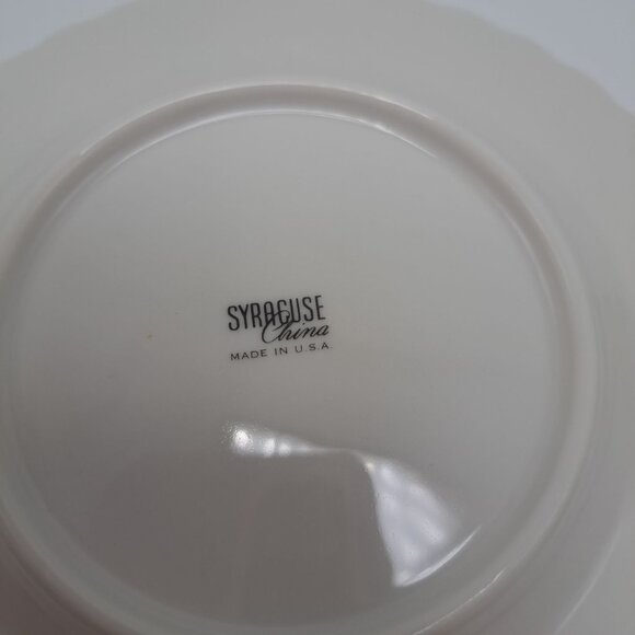 Syracuse China Elizabeth Floral Platinum Gilt Scalloped Bread Butter Plate - Picture 4 of 5